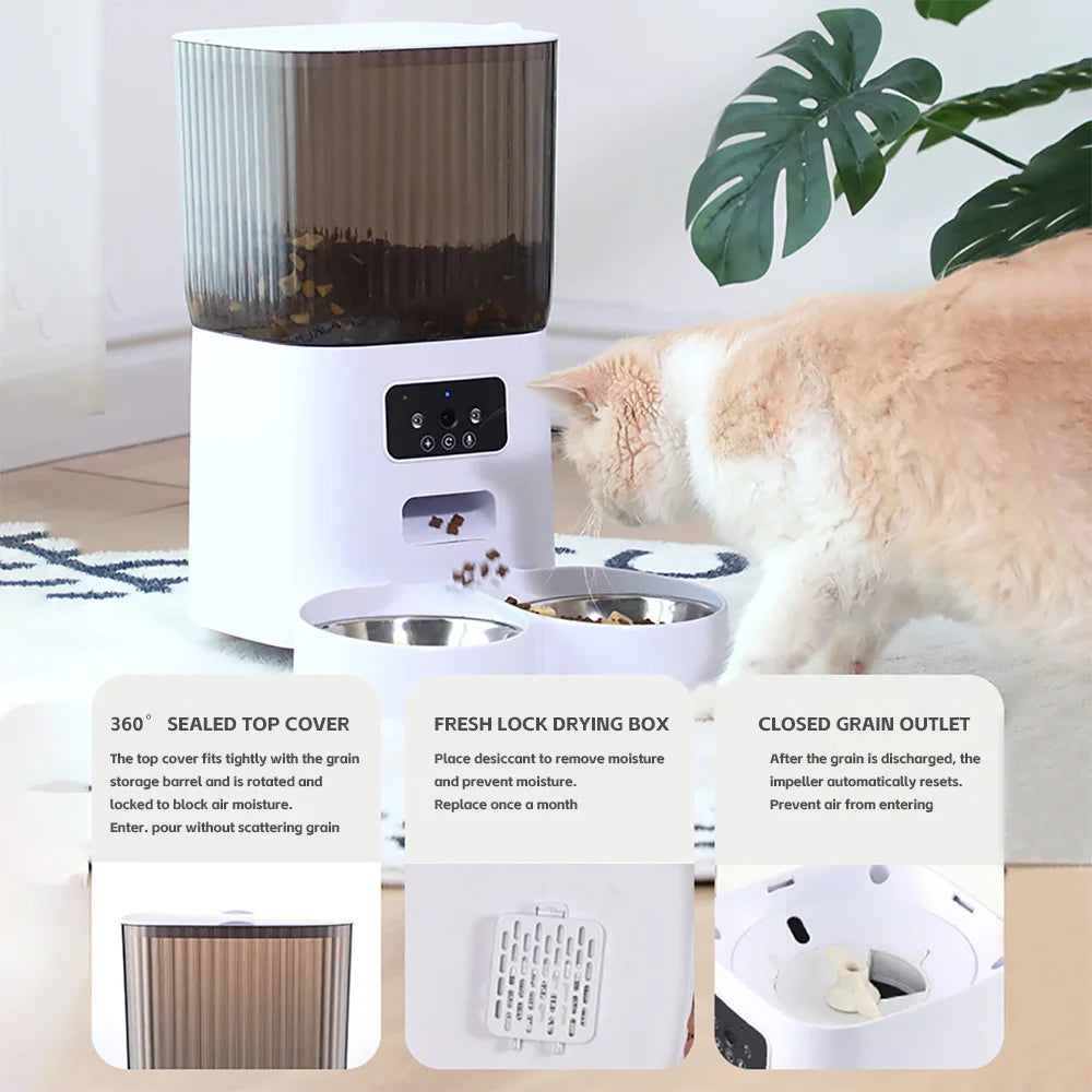 5L Smart Automatic Pet Feeder with Camera
