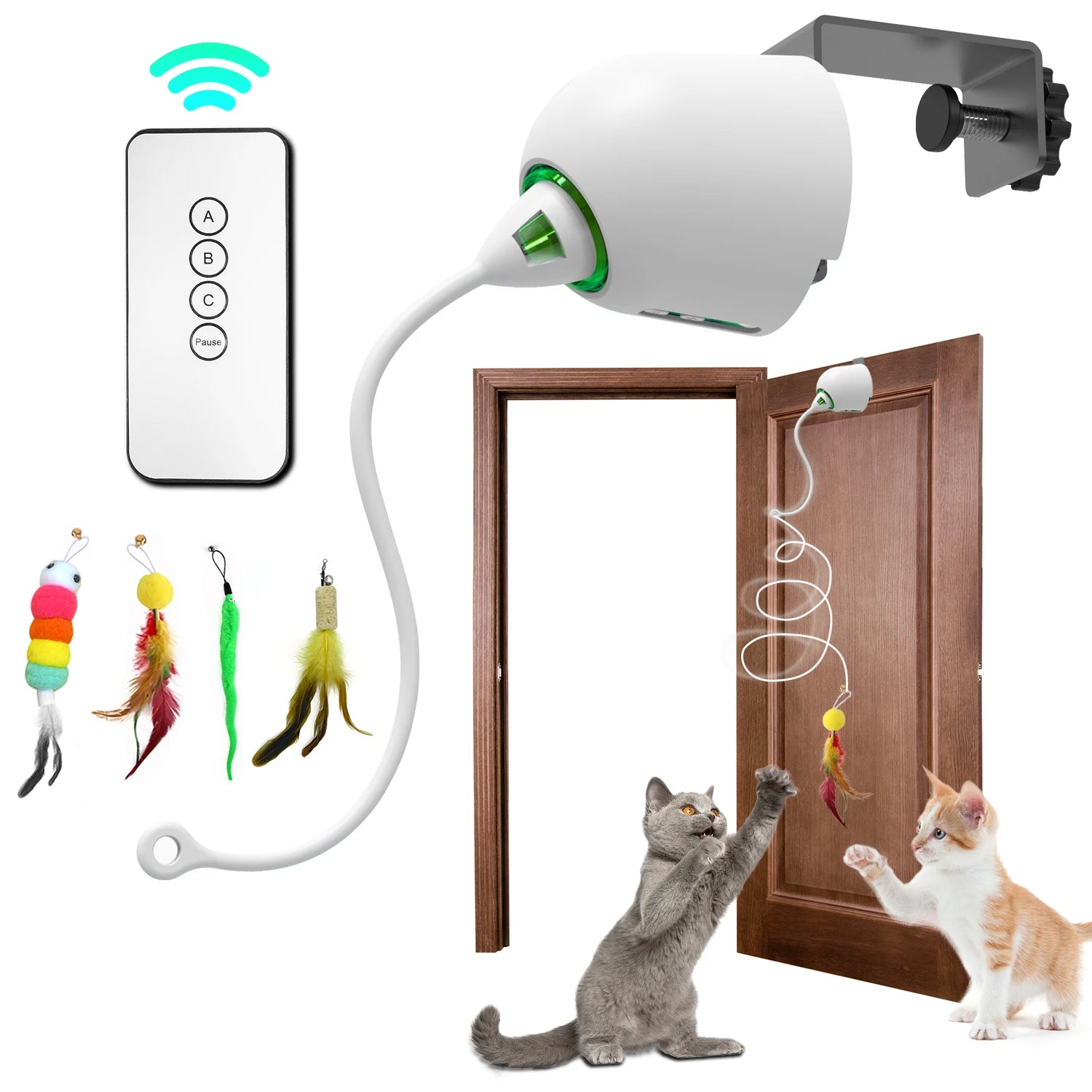 Interactive Electric Feather Cat Toy