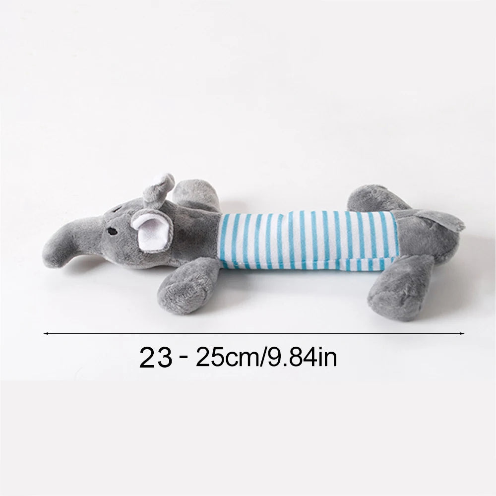 Giocattolo di peluche per cani a forma di anatra che squittisce