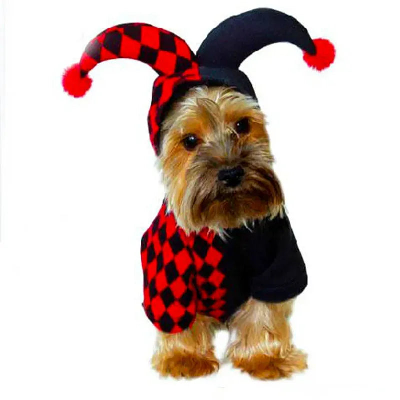 TechnuPet Pet Clothing Halloween Clown Pet Costume for Dogs and Cats