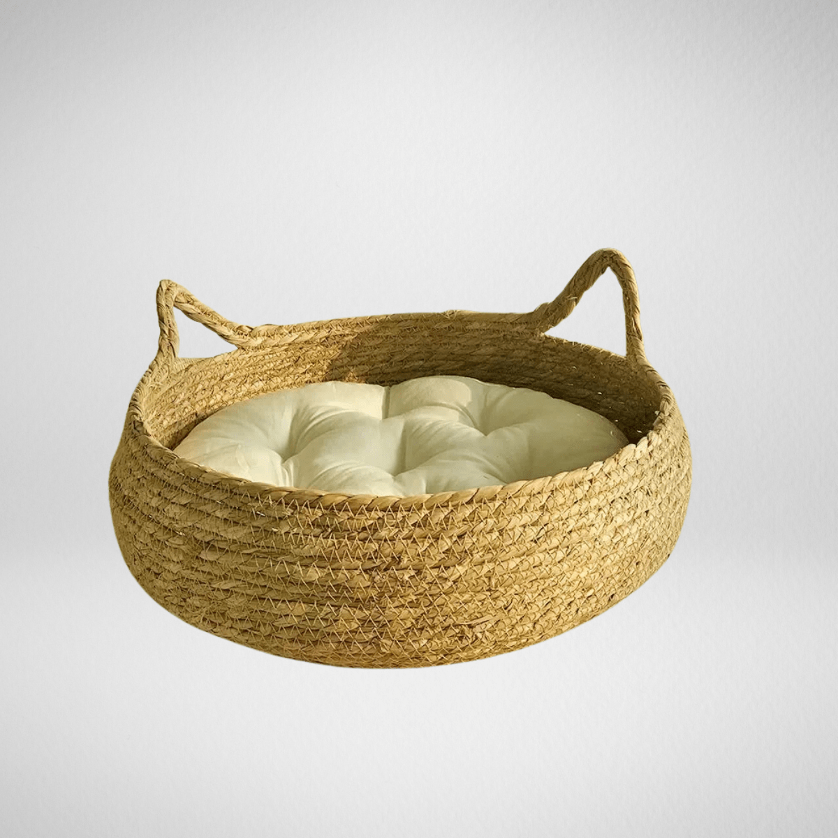 TechnuPet Cat Bed Hand-Woven Rattan Cat Bed