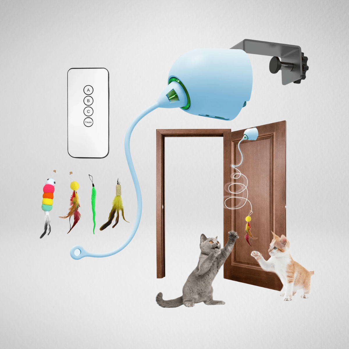 TechnuPet Smart Cat Toys Interactive Electric Feather Cat Toy