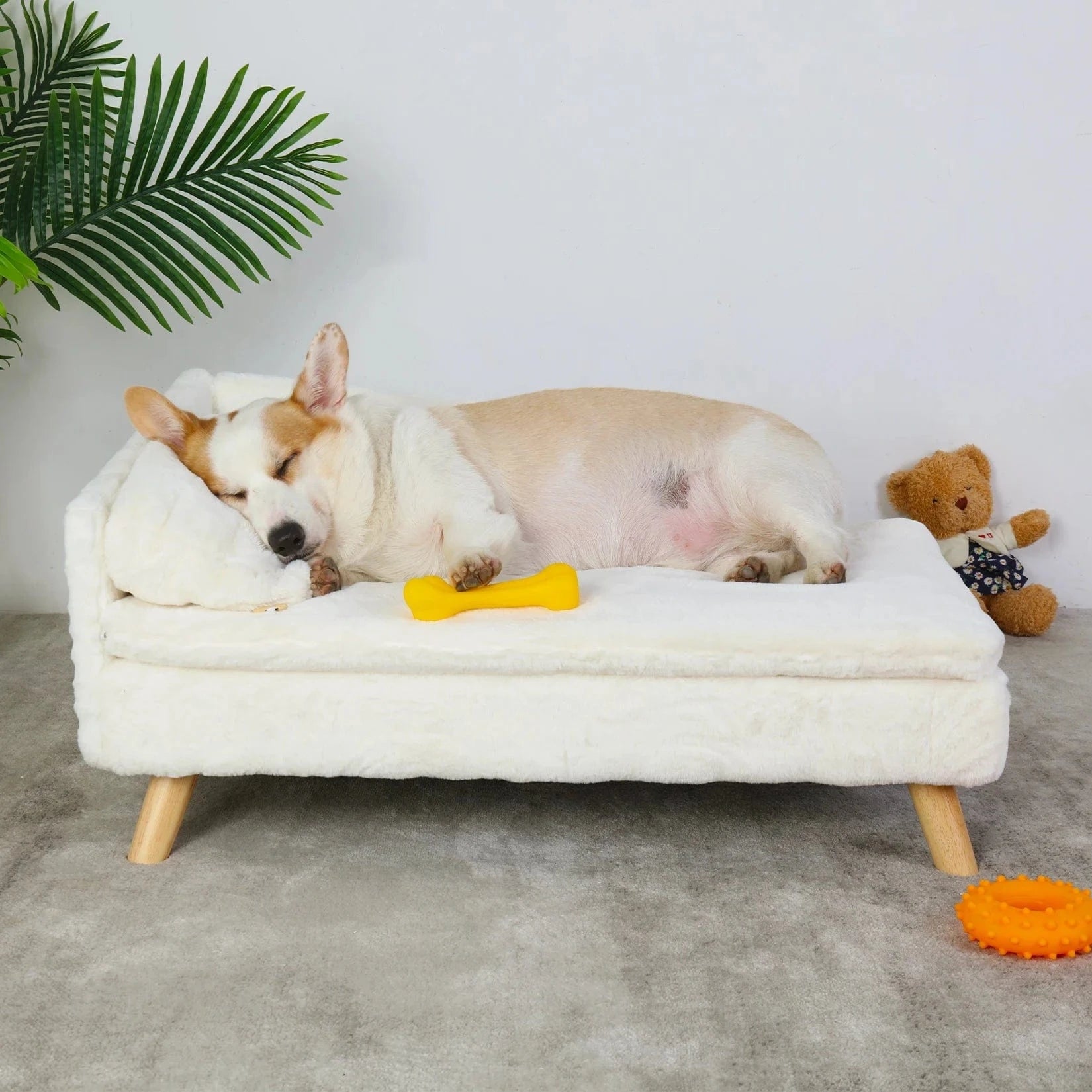 TechnuPet Cat Bed L-Shaped Elevated Pet Sofa