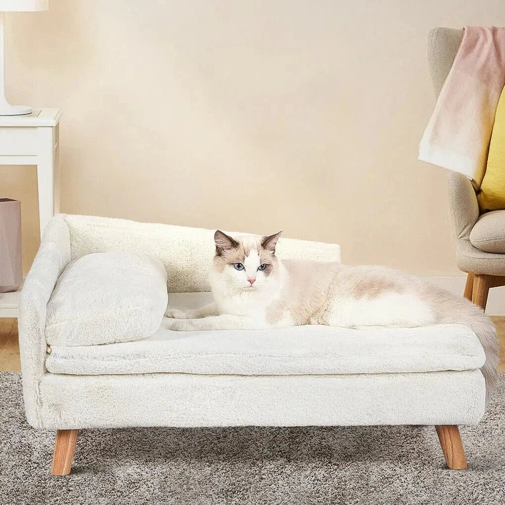 TechnuPet Cat Bed L-Shaped Elevated Pet Sofa