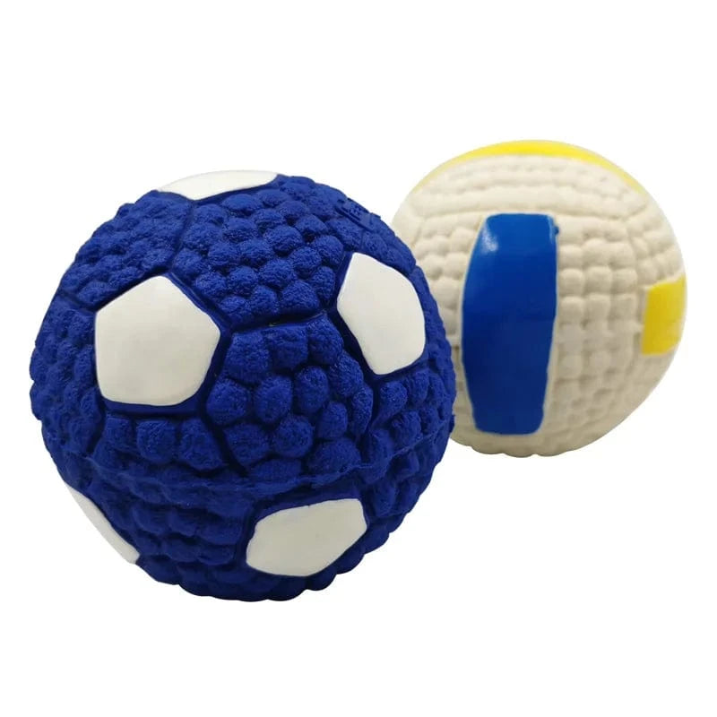 TechnuPet Dog Toys Latex Sports Ball Squeaky Dog Toy