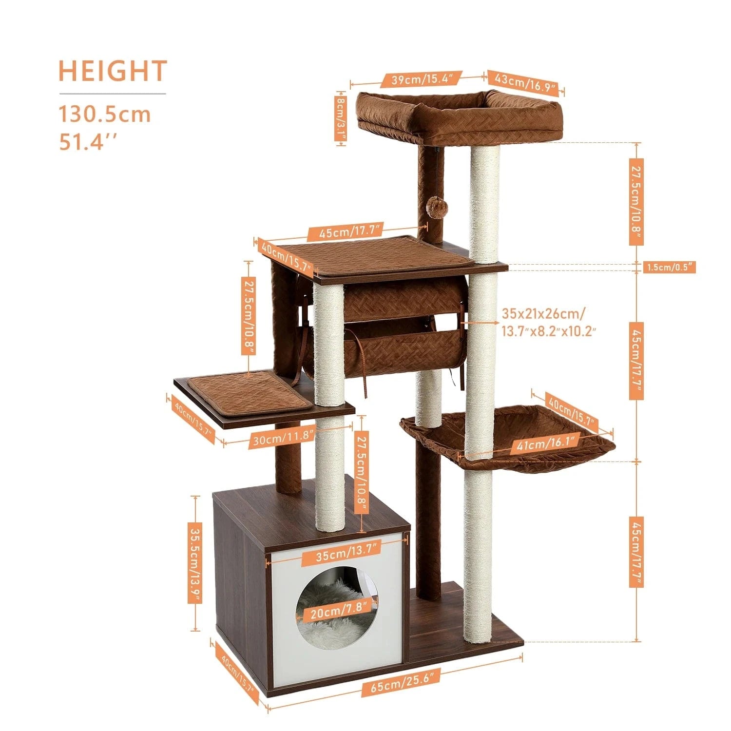 Modern Wooden Cat Tree