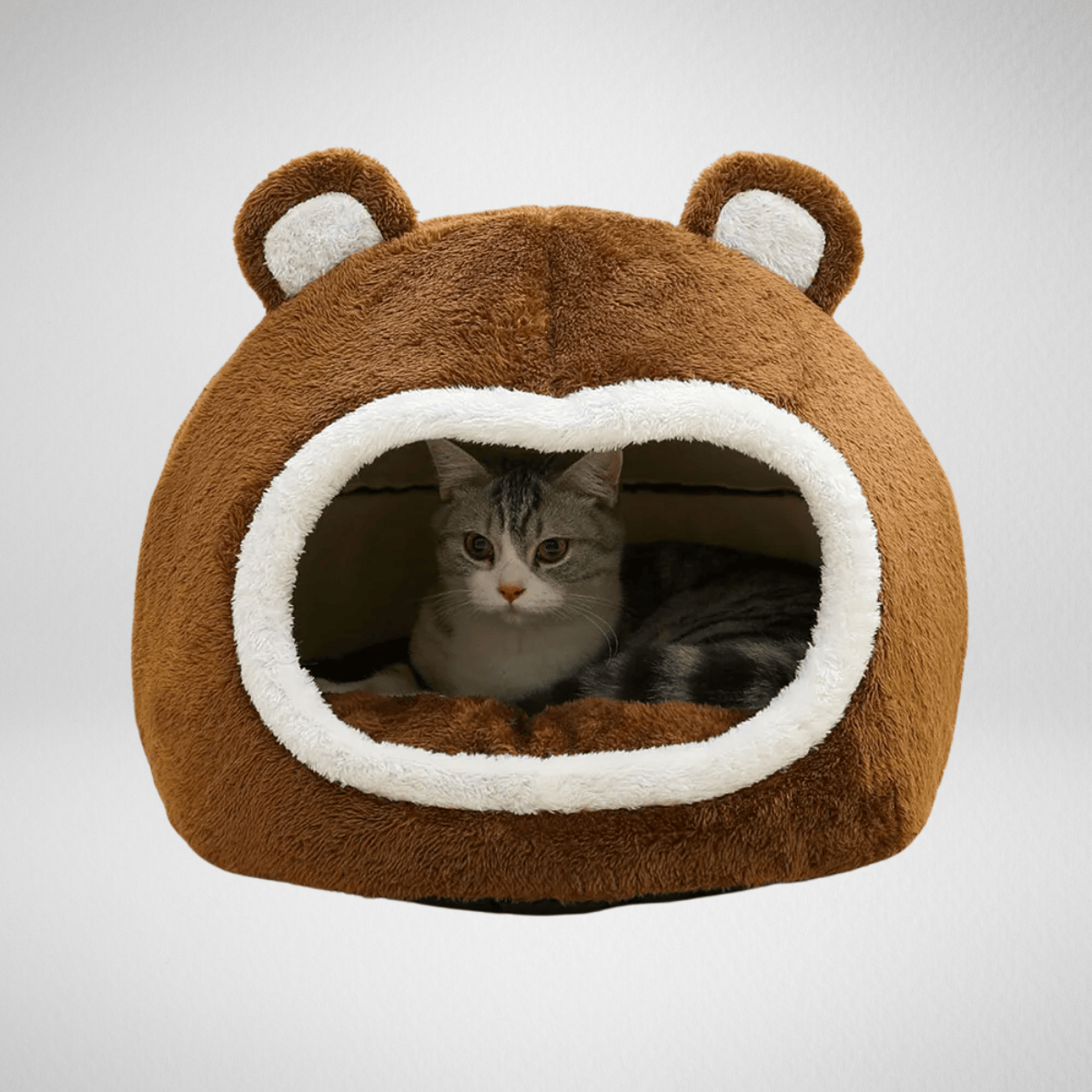 TechnuPet Cat Bed Plush Cave Cat Bed