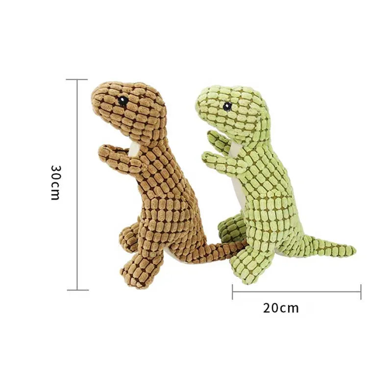 TechnuPet Dog Toys Plush Dinosaur Squeaky Dog Toy