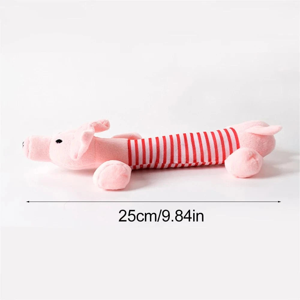 TechnuPet Dog Toys CWWJ-4-Pink Plush Duck Squeaky Dog Toy