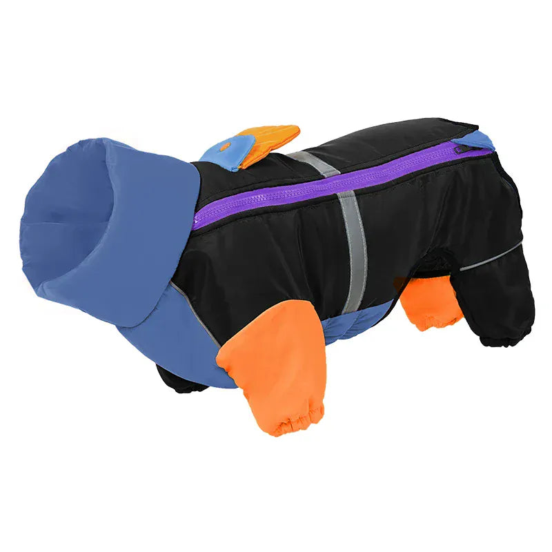 TechnuPet Pet Clothing Black Blue / XXL Reflective Windproof Dog Winter Jacket