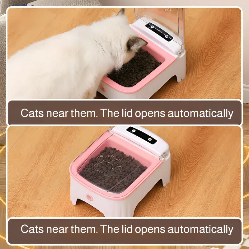 TechnuPet Smart Cat Feeder Smart Pet Feeder with Automatic Lid