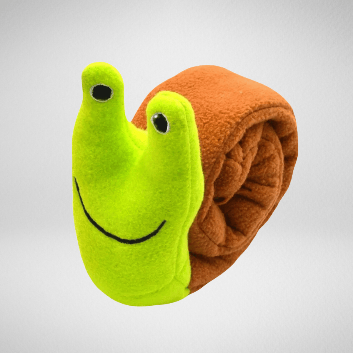 TechnuPet Dog Toys Green 2 Snail Plush Dog Puzzle Feeder