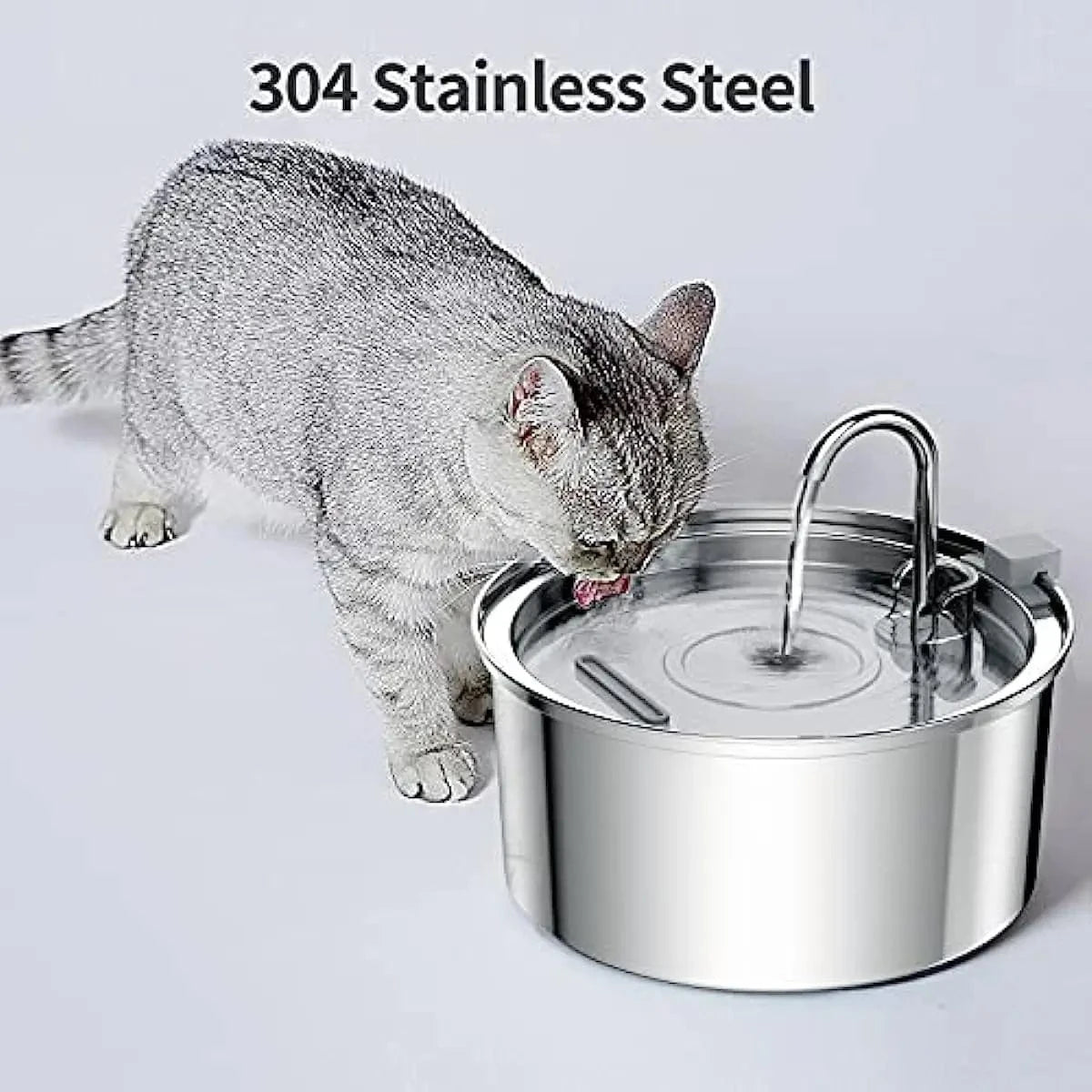 TechnuPet Dog Bowls Stainless Steel Cat Water Fountain