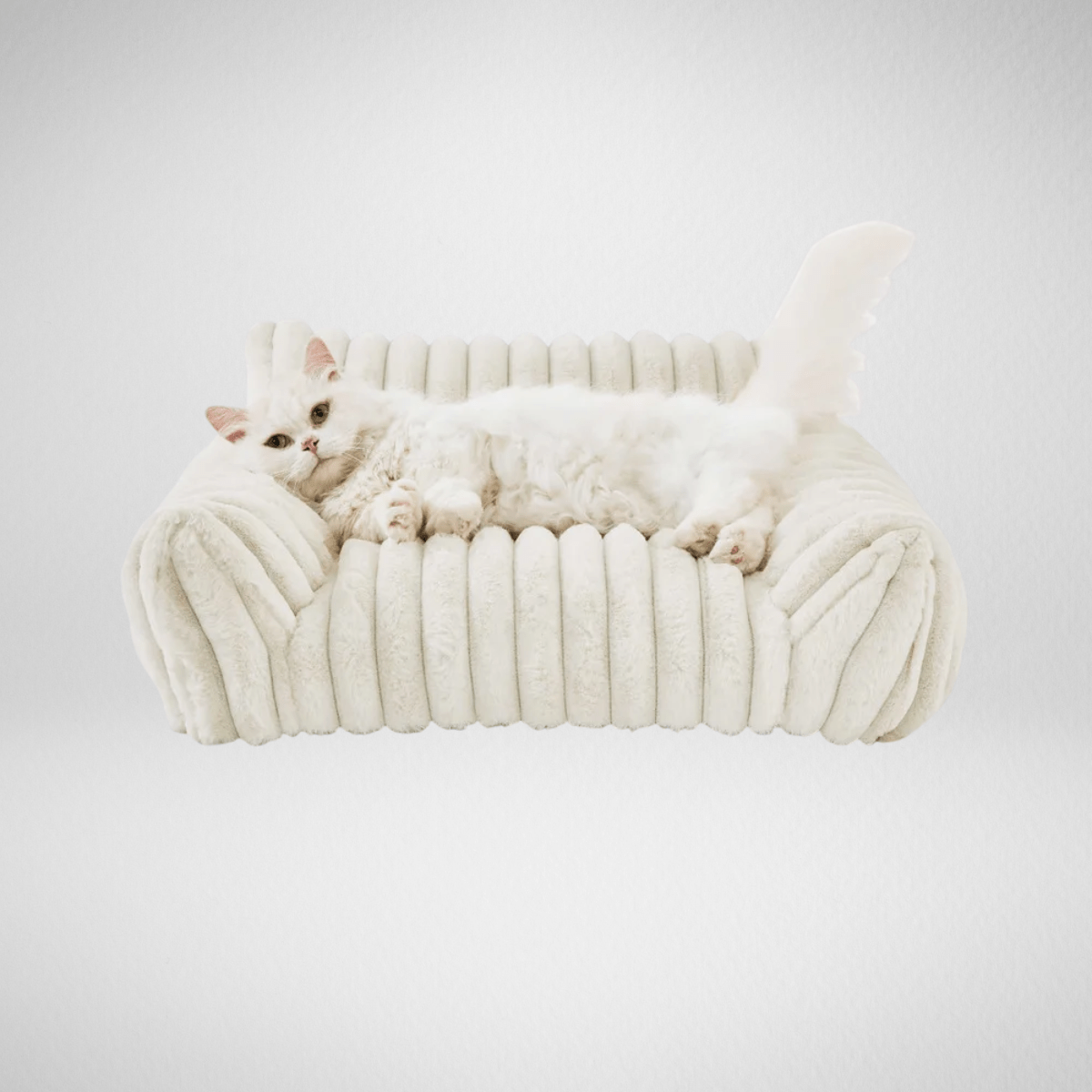 TechnuPet Cat Bed Striped Plush Cat Bed