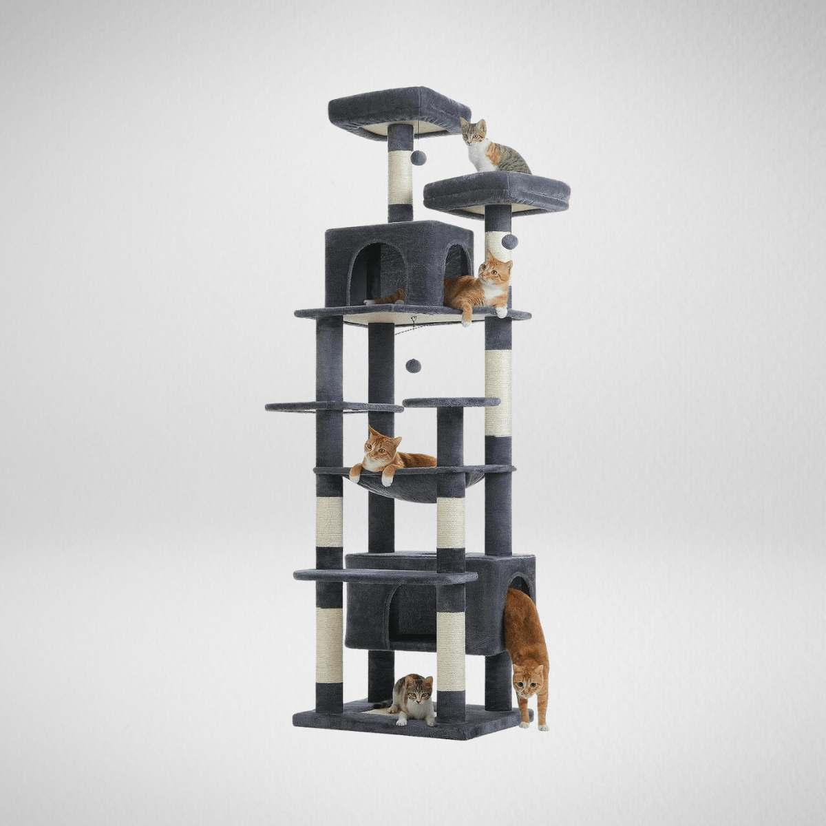TechnuPet AMT0204DGY-XL / XL / United States Tall Multi-Level Cat Tree