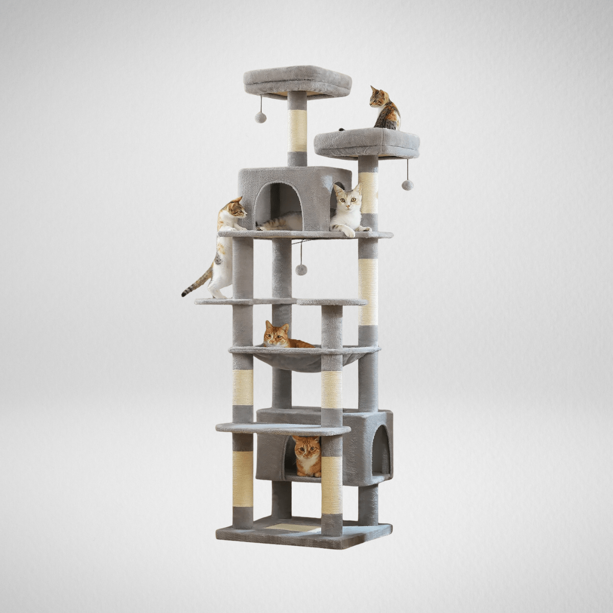 TechnuPet AMT0204GY-XL / XL / United States Tall Multi-Level Cat Tree