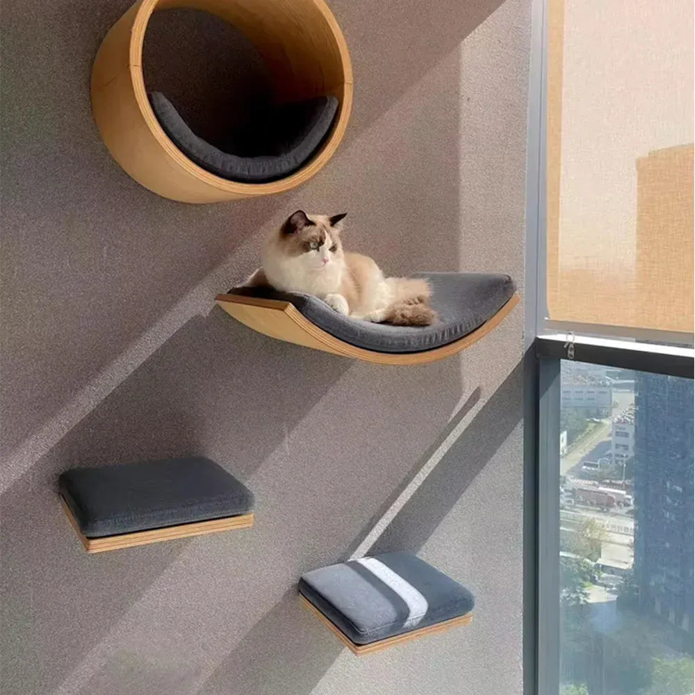 TechnuPet Cat Hammock Wall-Mounted Cat Shelf Bed