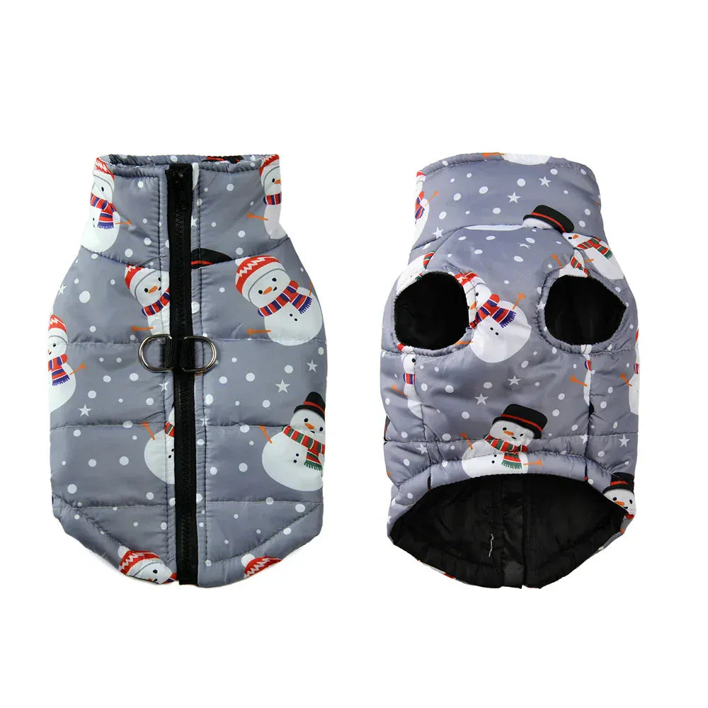 TechnuPet Dog Christmas Outfit 04 / 3XL Waterproof Christmas Print Dog Jacket Coat