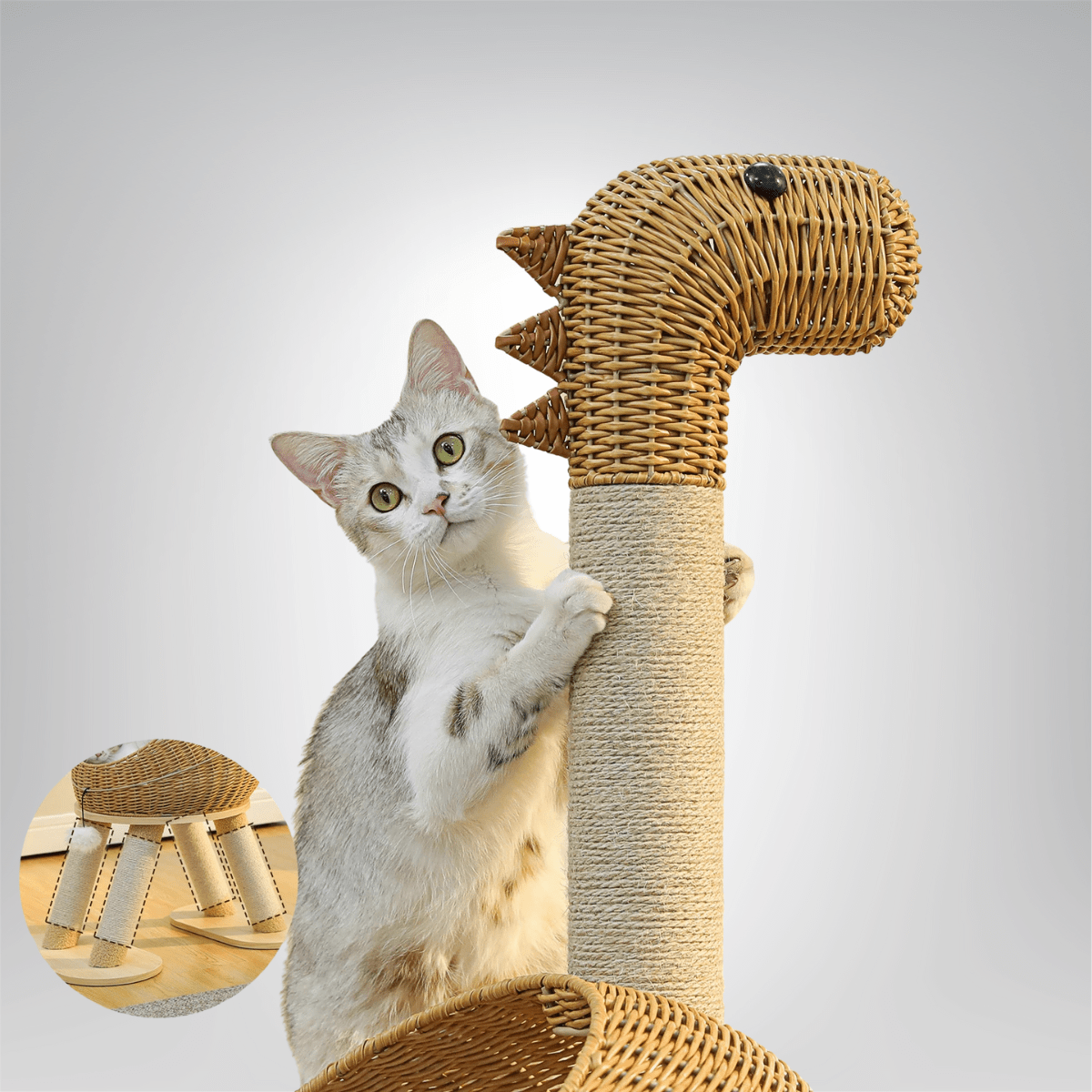 Whimsical Dinosaur Cat Tree