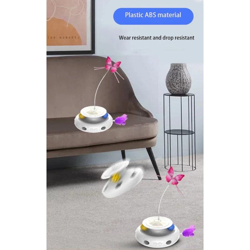 TechnuPet Smart Cat Toys White 3-in-1 Interactive Cat Toy Set