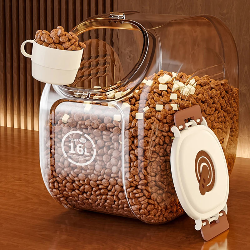 Airtight Pet Food Storage Container – 5/10kg Large Capacity-