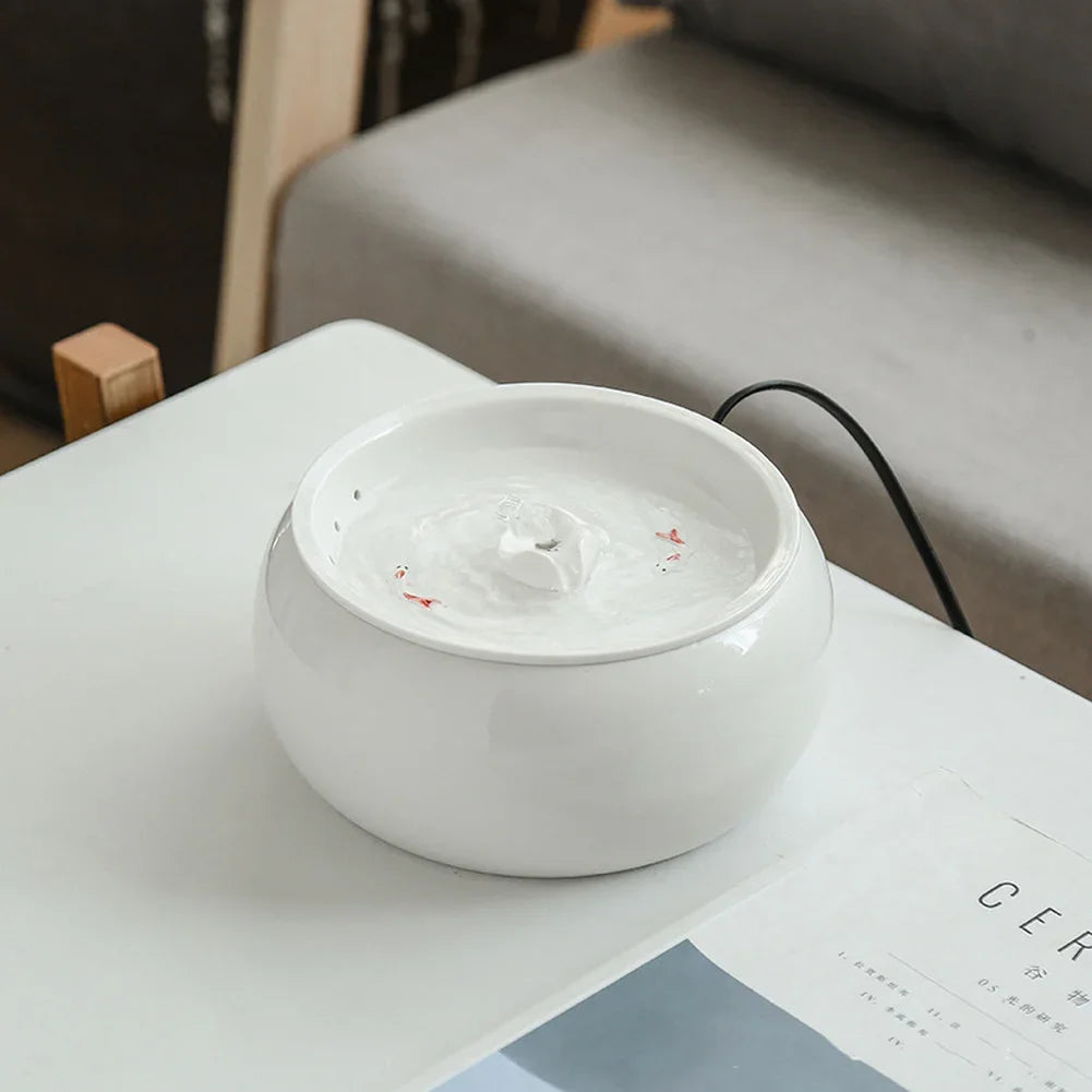 Ceramic Cat Water Fountain