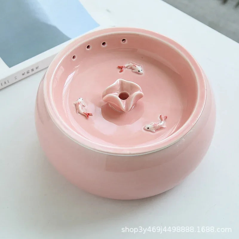 Ceramic Cat Water Fountain
