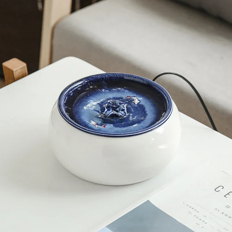 Ceramic Cat Water Fountain
