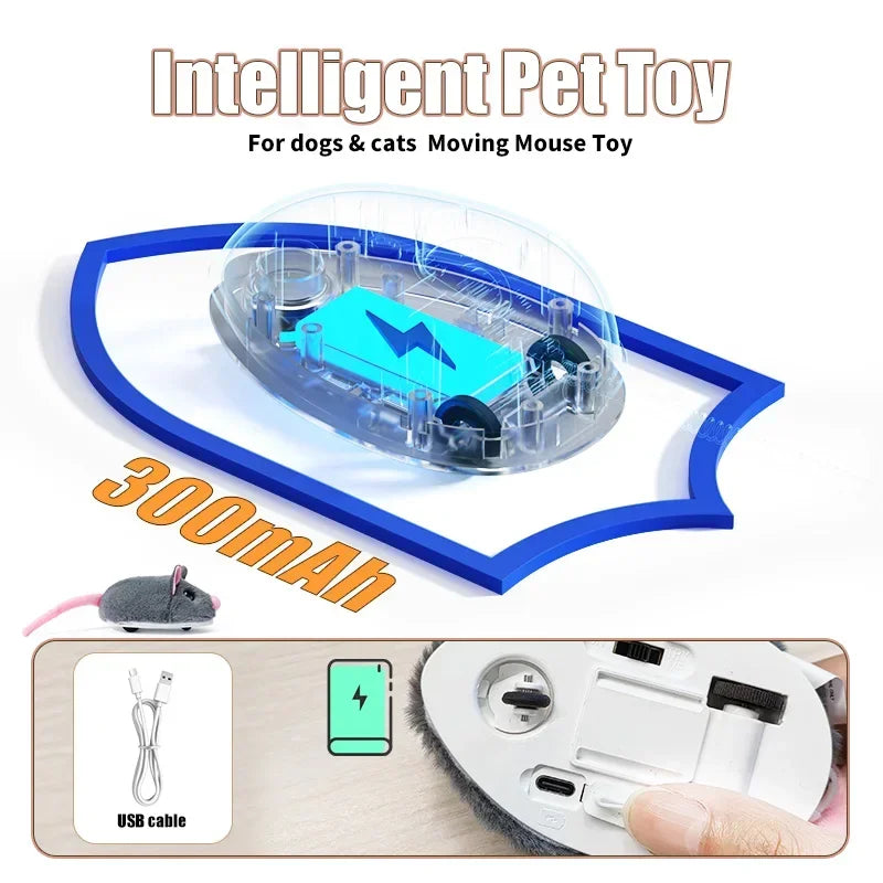 Fast-Moving Electric Plush Mouse