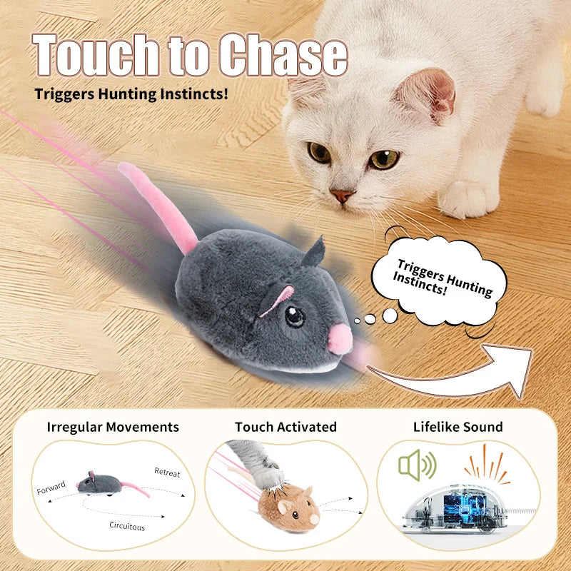 Fast-Moving Electric Plush Mouse