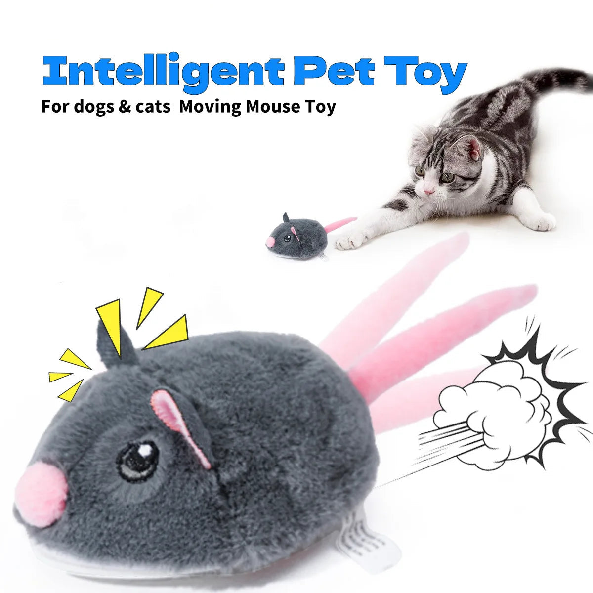 Fast-Moving Electric Plush Mouse