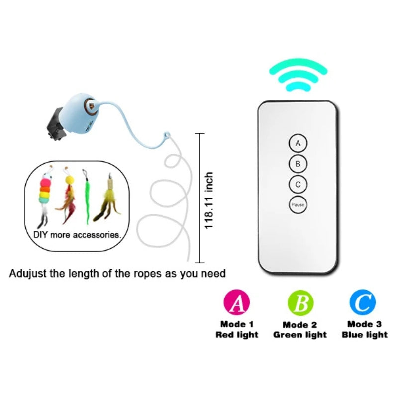 Interactive Electric Feather Cat Toy