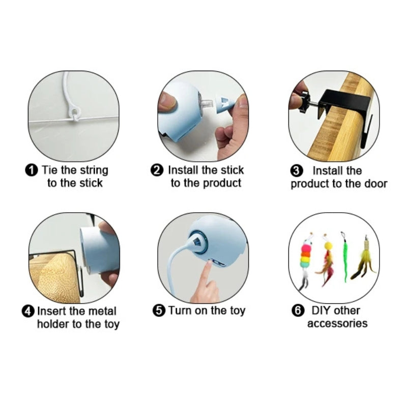 Interactive Electric Feather Cat Toy