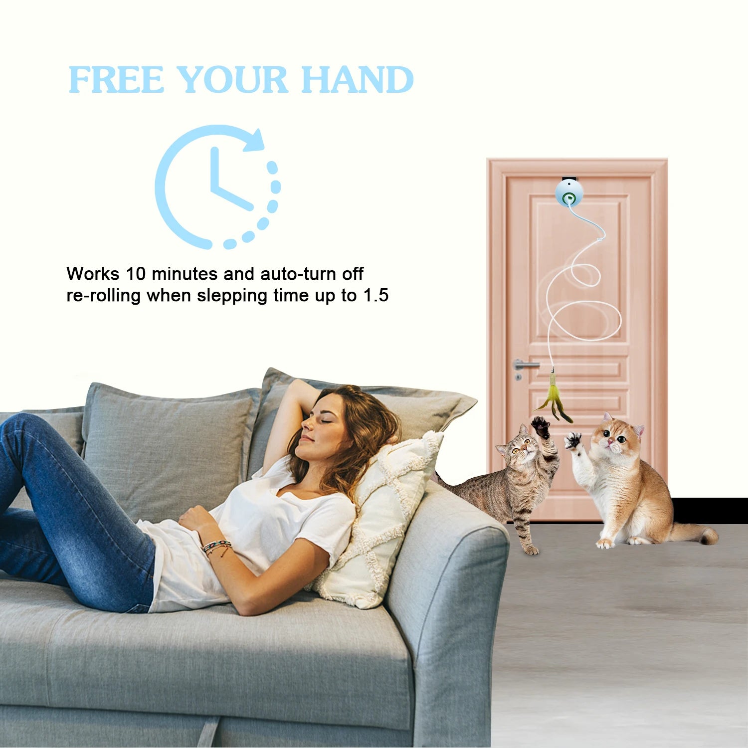 Interactive Electric Feather Cat Toy