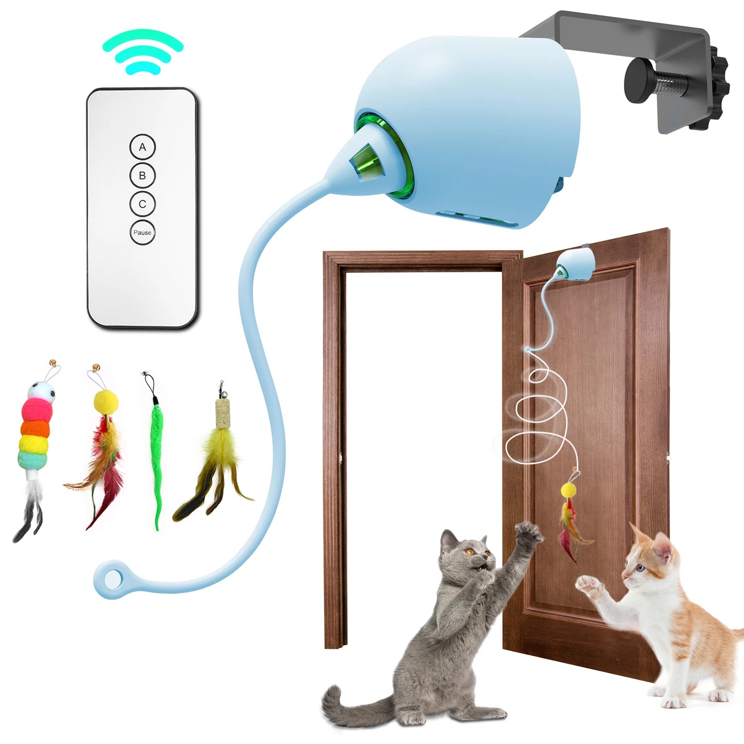 Interactive Electric Feather Cat Toy