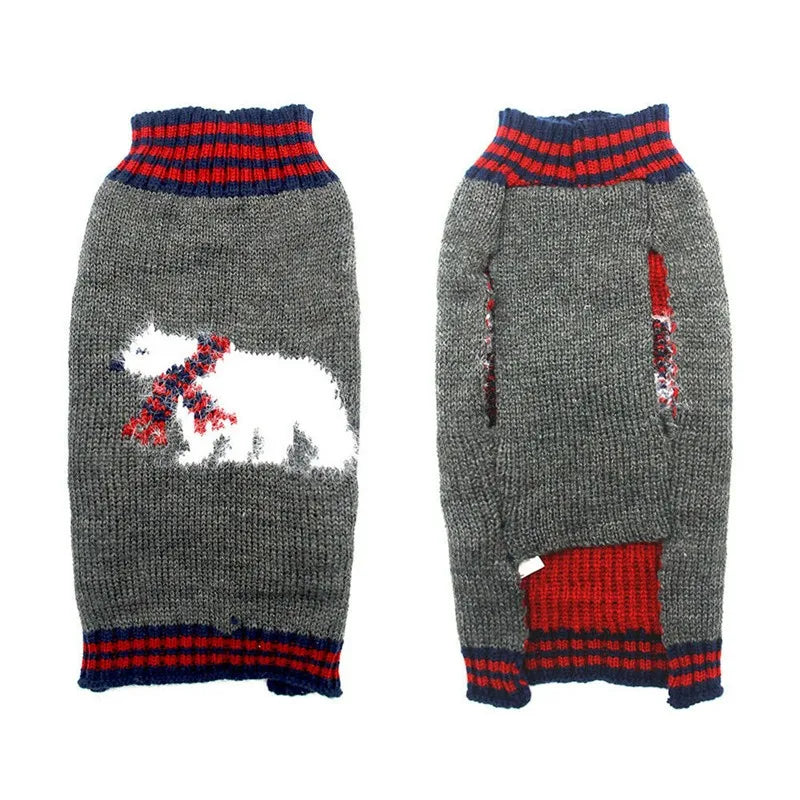 Knitted Christmas Dog Sweater