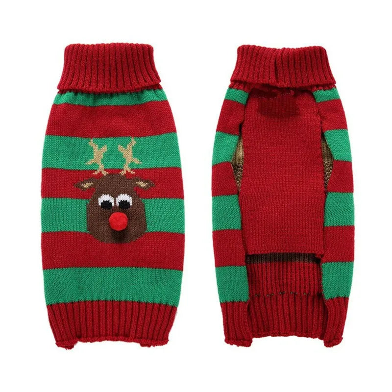Knitted Christmas Dog Sweater