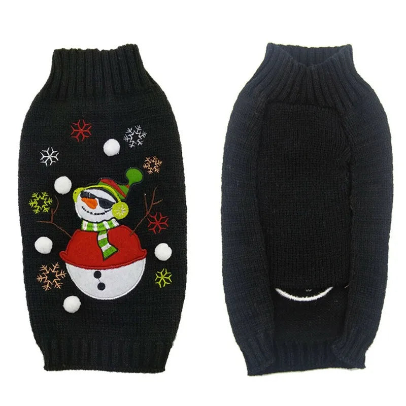 Knitted Christmas Dog Sweater