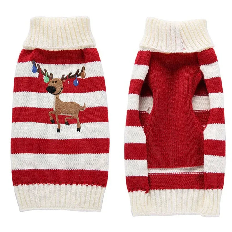 Knitted Christmas Dog Sweater