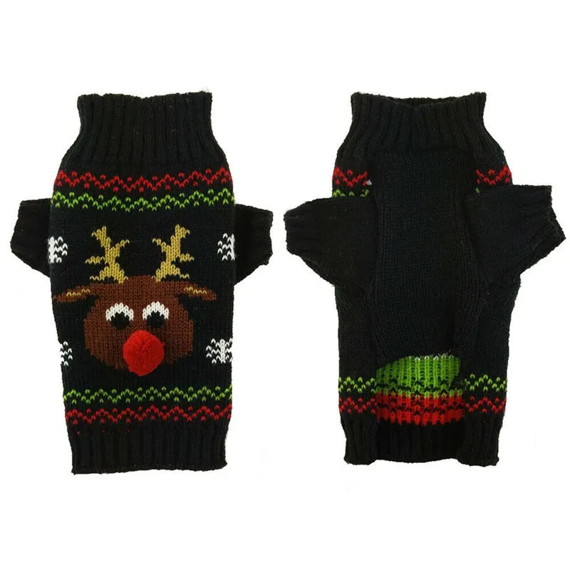 Knitted Christmas Dog Sweater