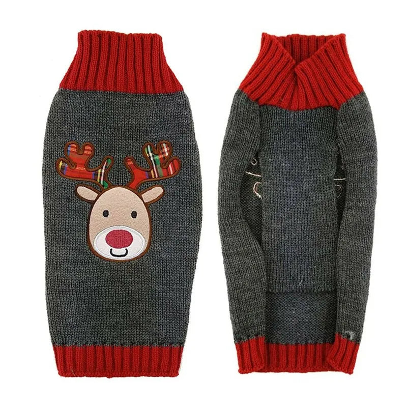 Knitted Christmas Dog Sweater