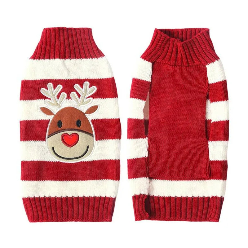 Knitted Christmas Dog Sweater
