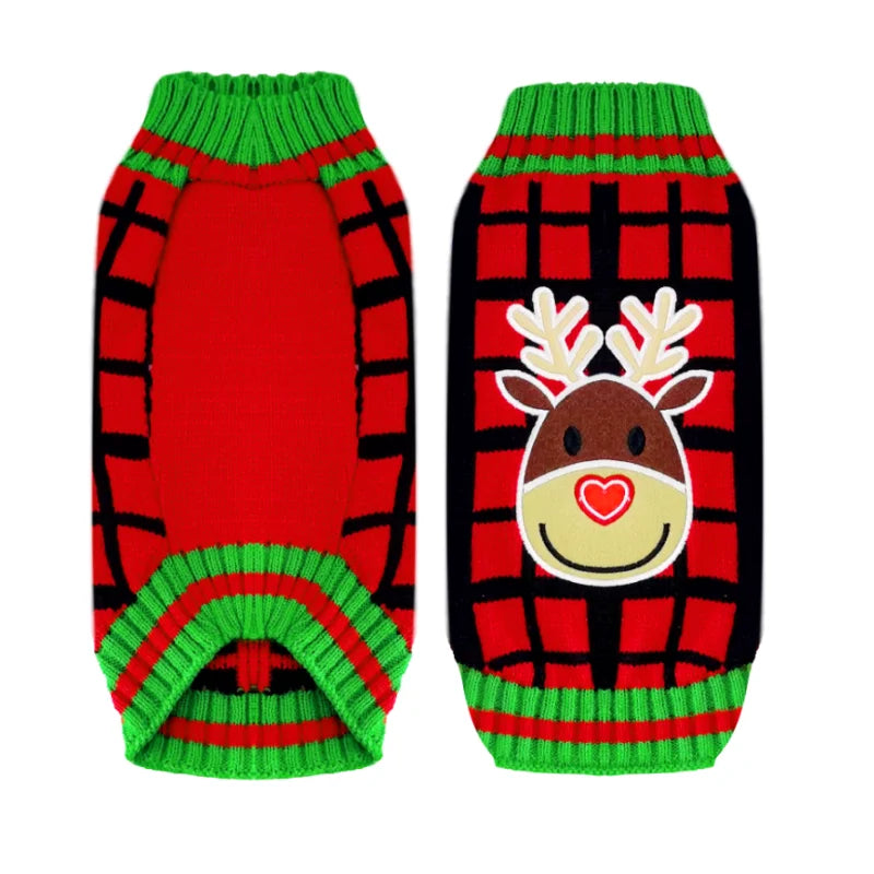 Knitted Christmas Dog Sweater