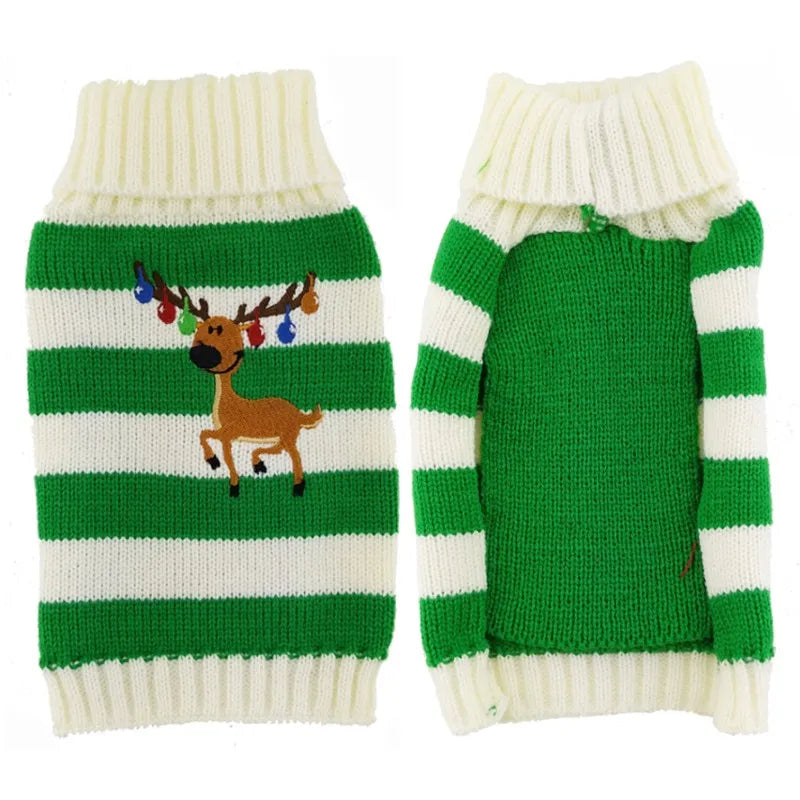 Knitted Christmas Dog Sweater