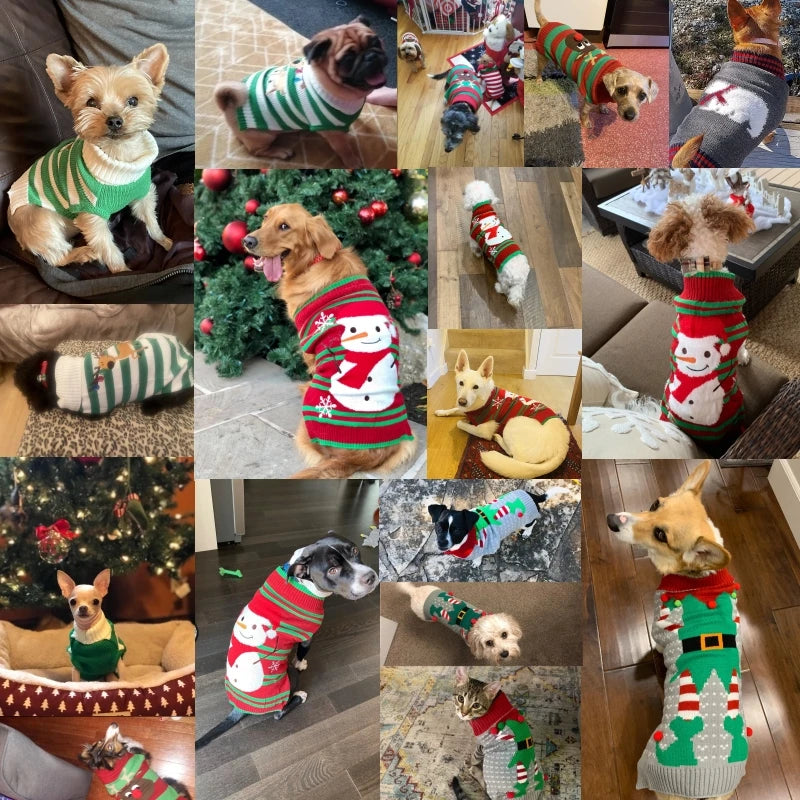 Knitted Christmas Dog Sweater