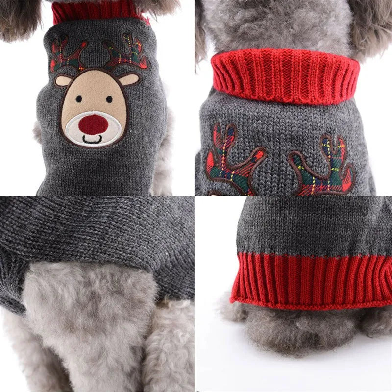 Knitted Christmas Dog Sweater