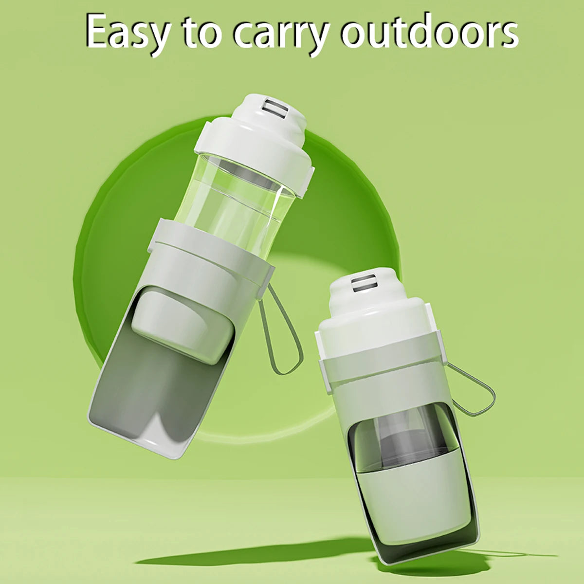 Portable Pet Water Bottle with Food Storage