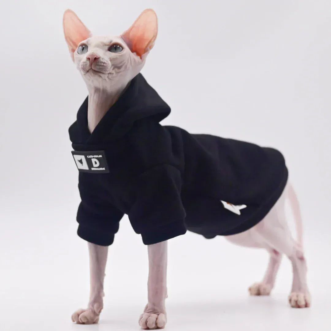TechnuPet Cat Sweaters L Cat Hoodie – Spring/Fall Pullover for Sphynx
