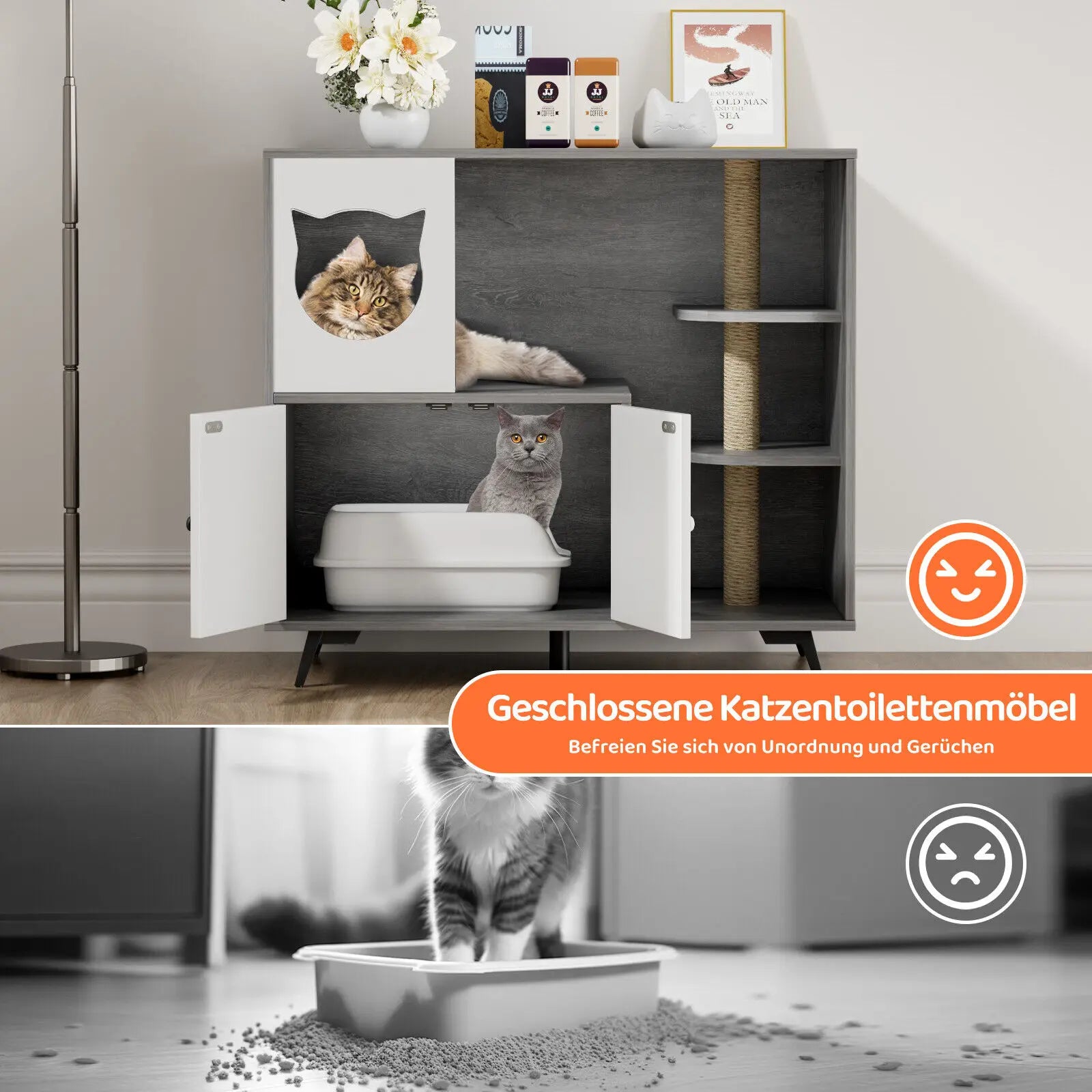 TechnuPet Cat Litters Cat Litter Box Cabinet