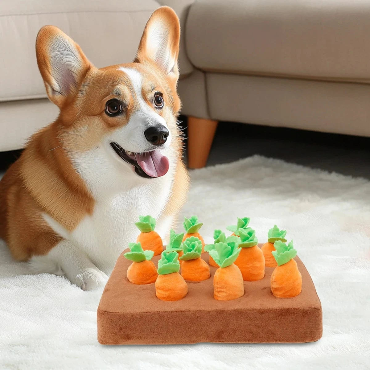 Dog Carrot Plush Toy